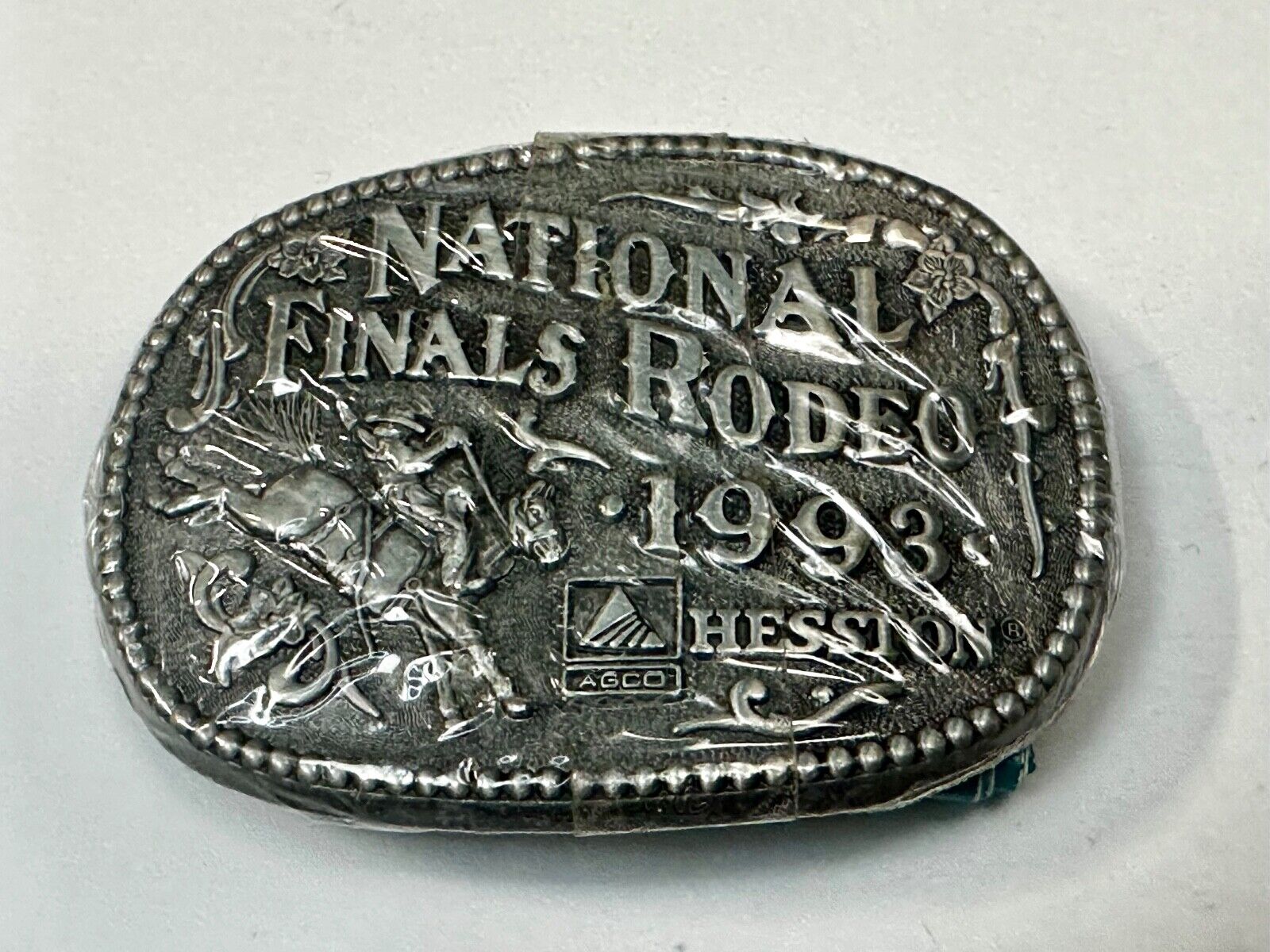 1993 NFR National Finals Rodeo  NOS Youth Size Hesston Commemorative Belt Buckle