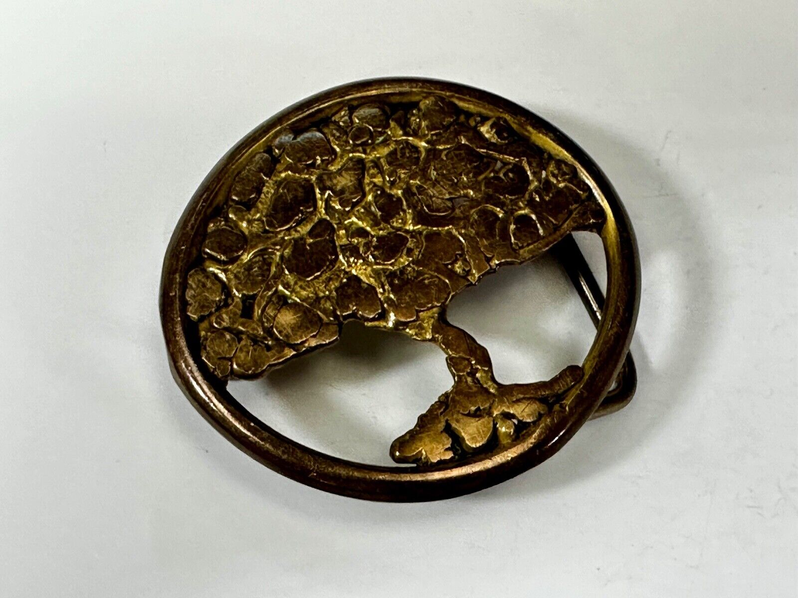 Tree of Life Abstract Open Work Hippy Vibe Artisan Cypress Belt Buckle