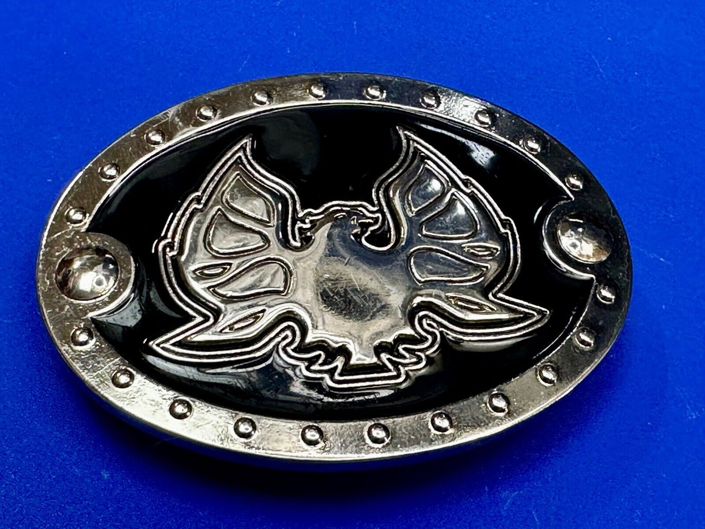 American Pride Flying  Patriotic Bald Eagle Black & Silver Color Belt Buckle