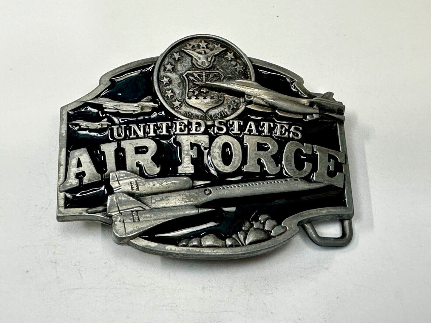 United States Air Force Raised Dimensional Plane Emblem Belt Buckle