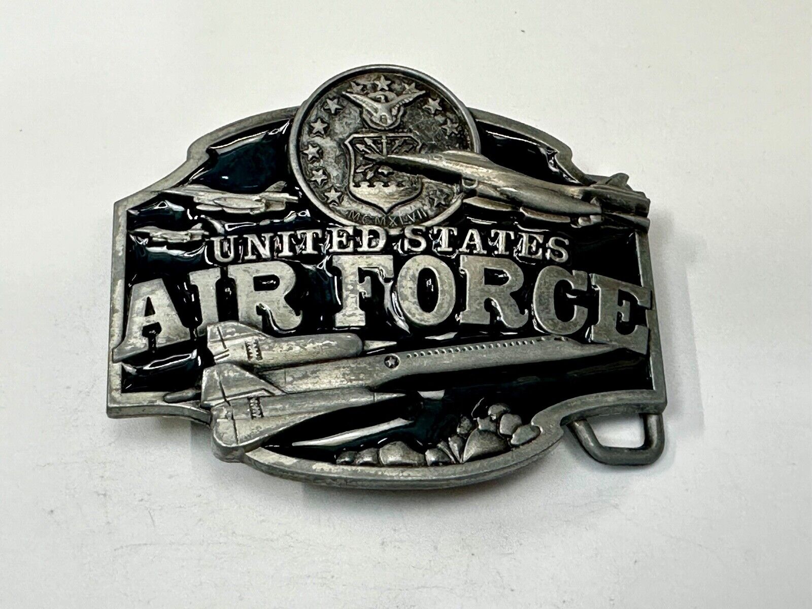 United States Air Force Raised Dimensional Plane Emblem Belt Buckle