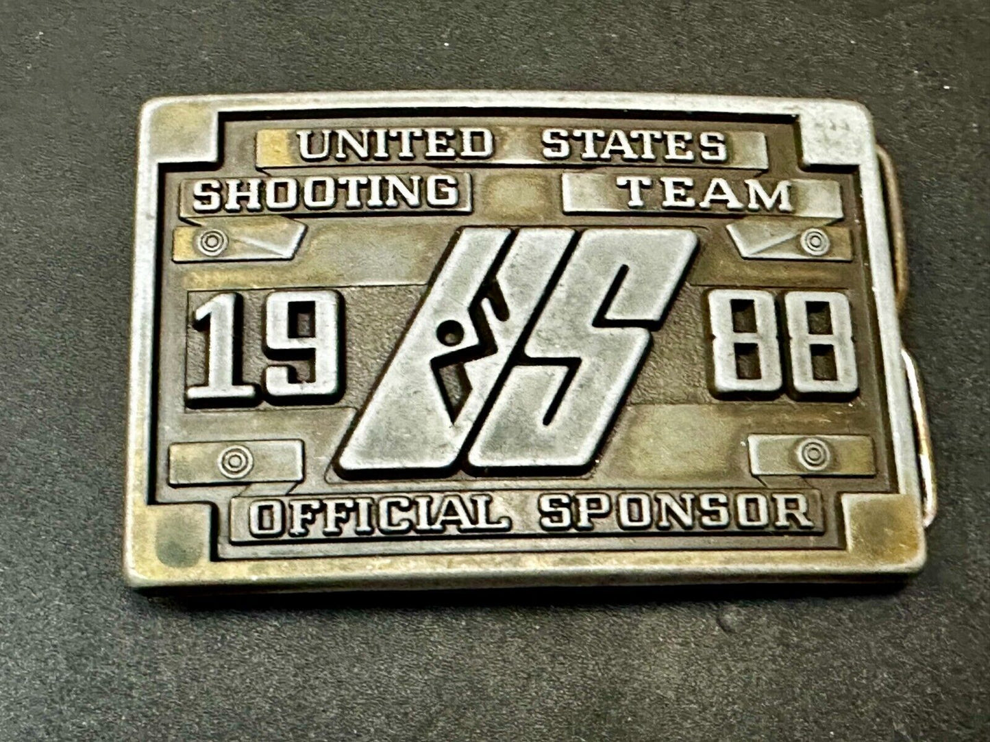 United States Shooting Team 1988 Official Sponsor Commemorative Belt Buckle