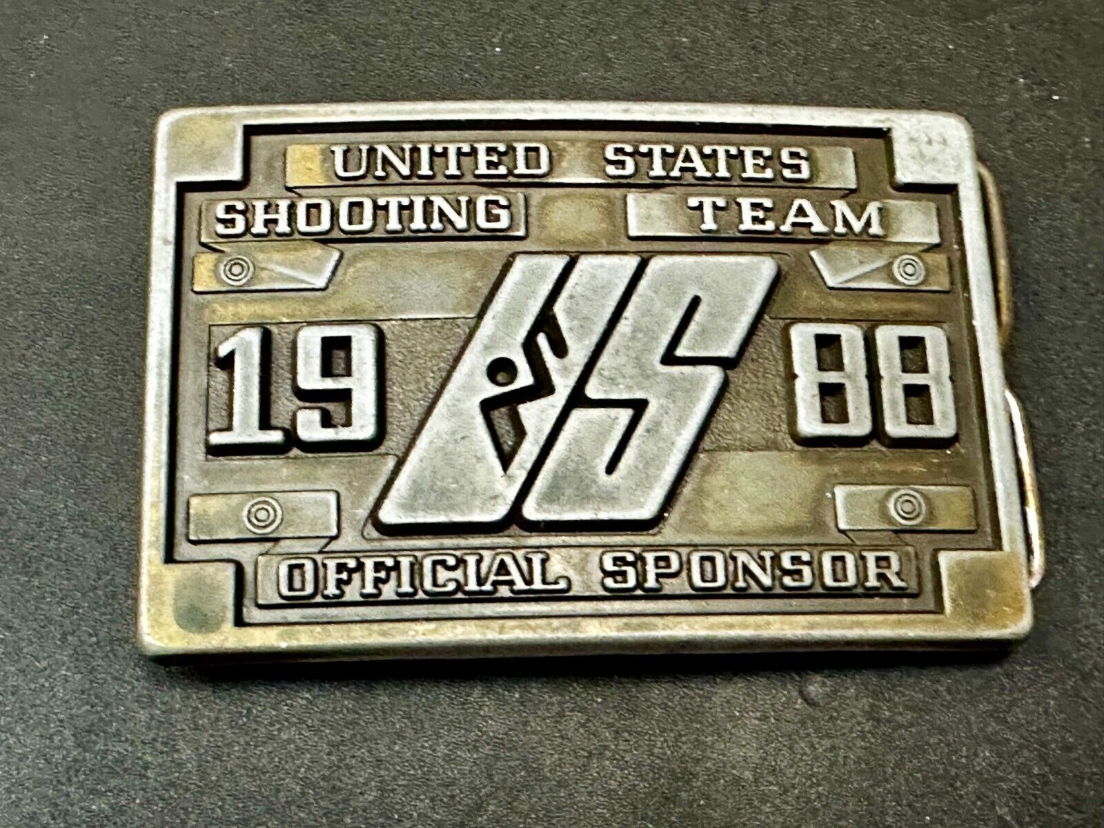 United States Shooting Team 1988 Official Sponsor Commemorative Belt Buckle
