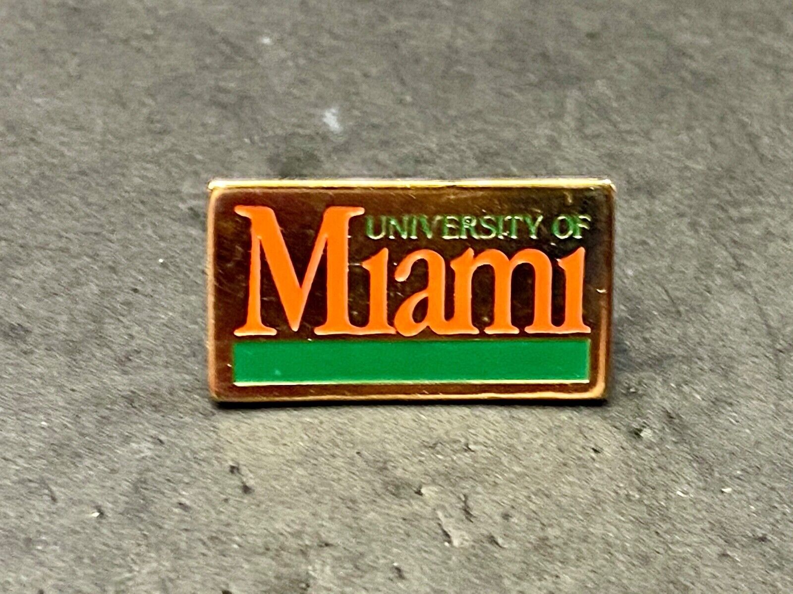 University of Miami Logo Tie Tack or Lapel Pin Imprinted San Diego CA