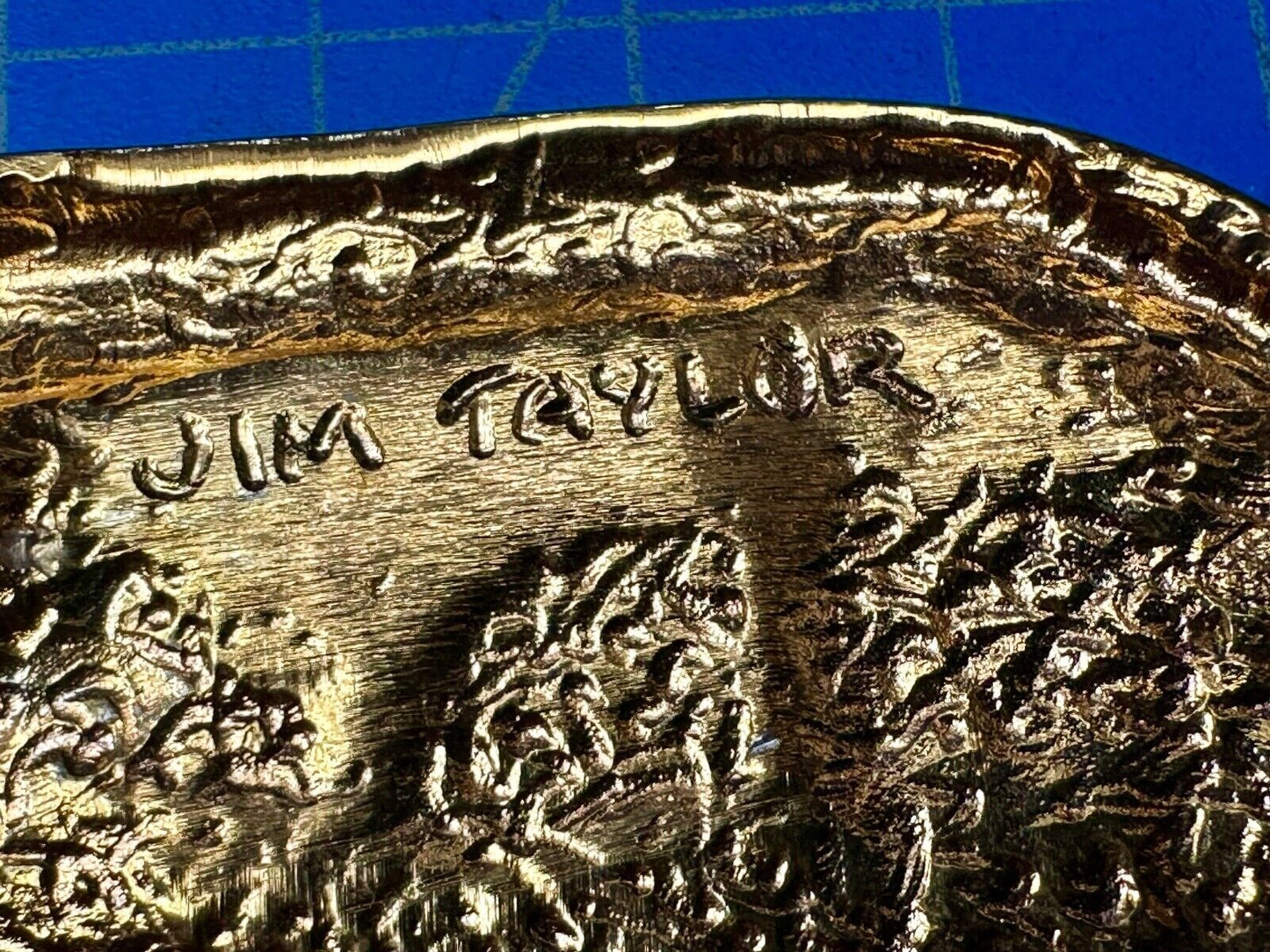 Utah Railway Co Vtg Train Railroad 83 Years Gary Prazen Bronze Art Belt Buckle