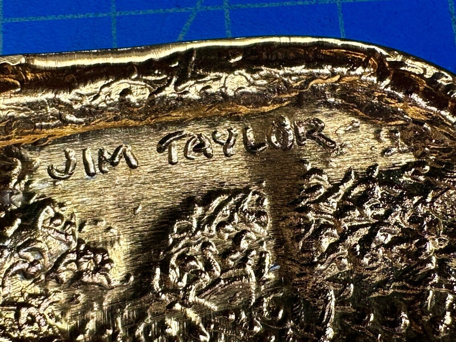 Utah Railway Co Vtg Train Railroad 83 Years Gary Prazen Bronze Art Belt Buckle