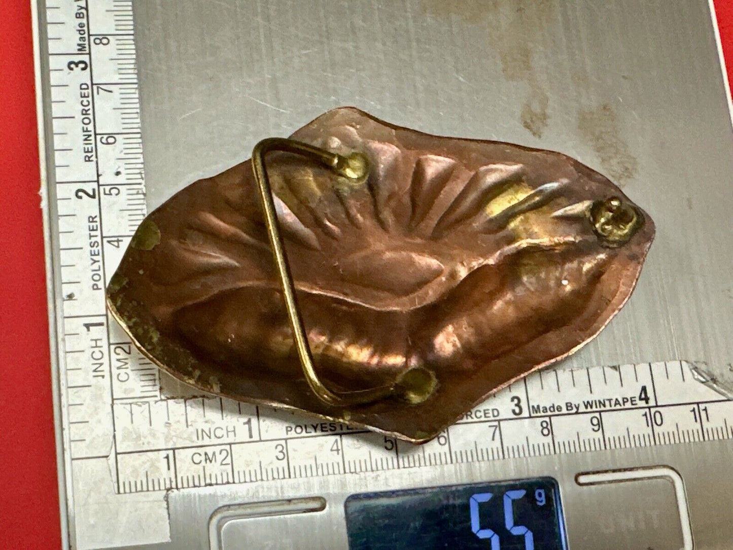 Artisan Handmade India Inspired Mixed Metal LARGE Vintage Belt Buckle