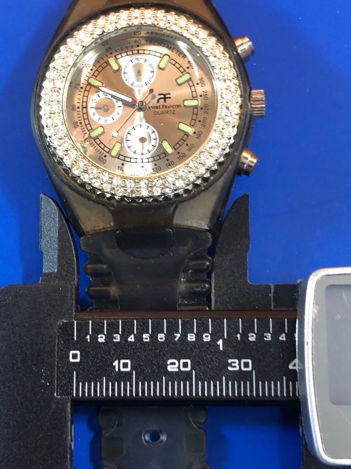 Andre Francois Quartz Ladies Rhinestone Watch - new battery, working well 