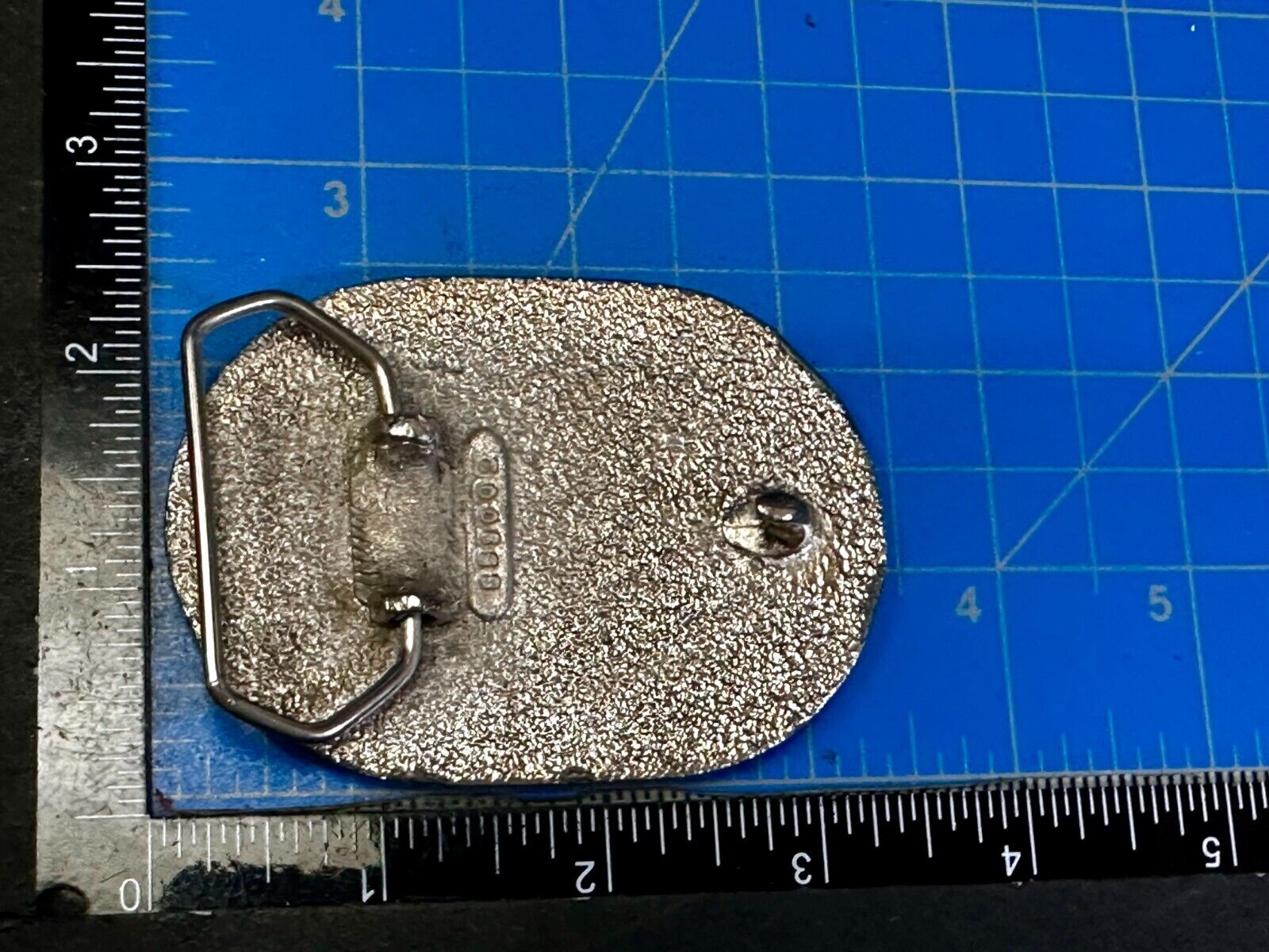 80'S  Tt Squirrel Sparky Brown Sparkle Enameled Vintage Belt Buckle