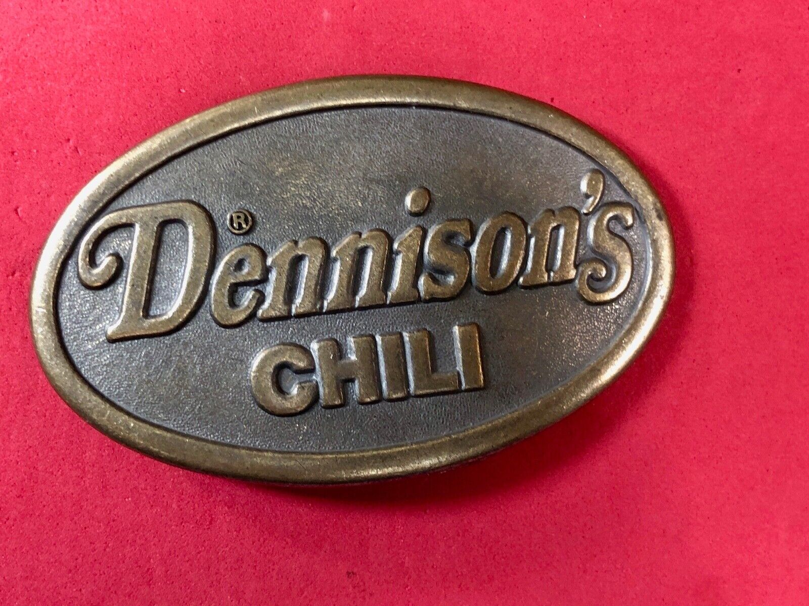 Vintage 1970s Dennisons Chili Belt Buckle Conagra Ad Advertising Promo