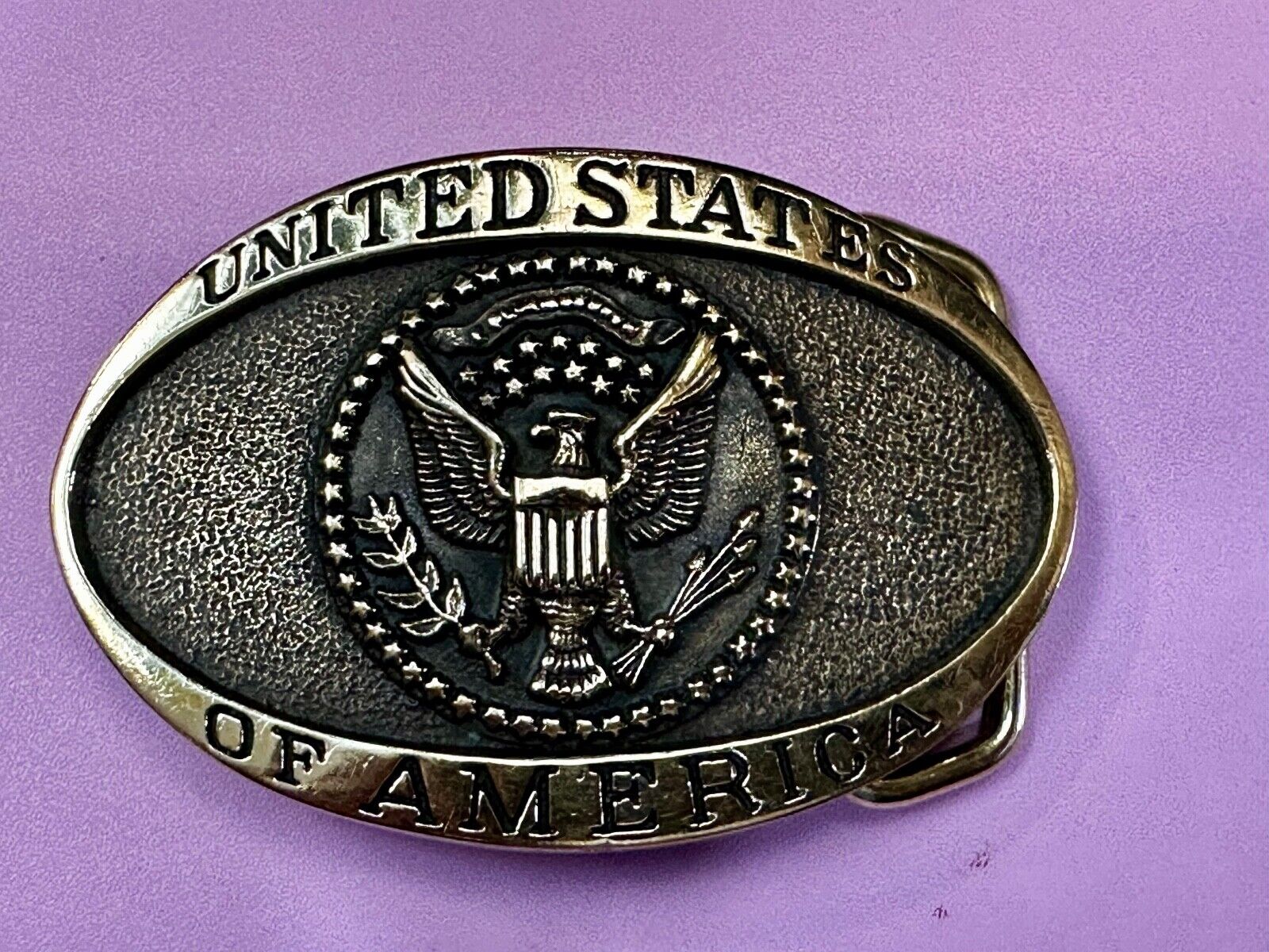 United States of America Patriotic USA Heritage Mint LTD Brass Belt Buckle