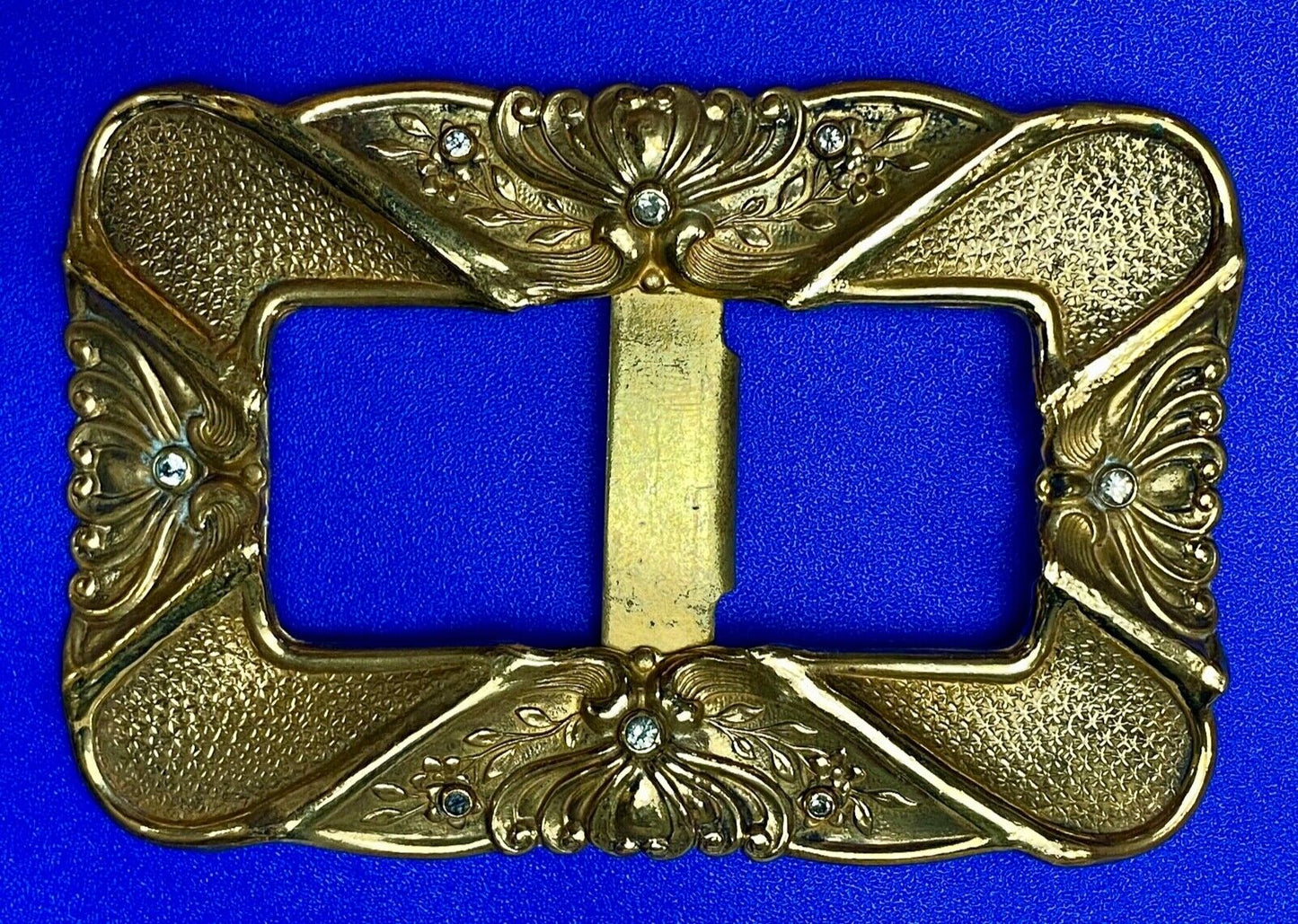 Antique Signed F.N. & Co Fishel Nessler Scarf Belt Slide buckle - AMAZING detail