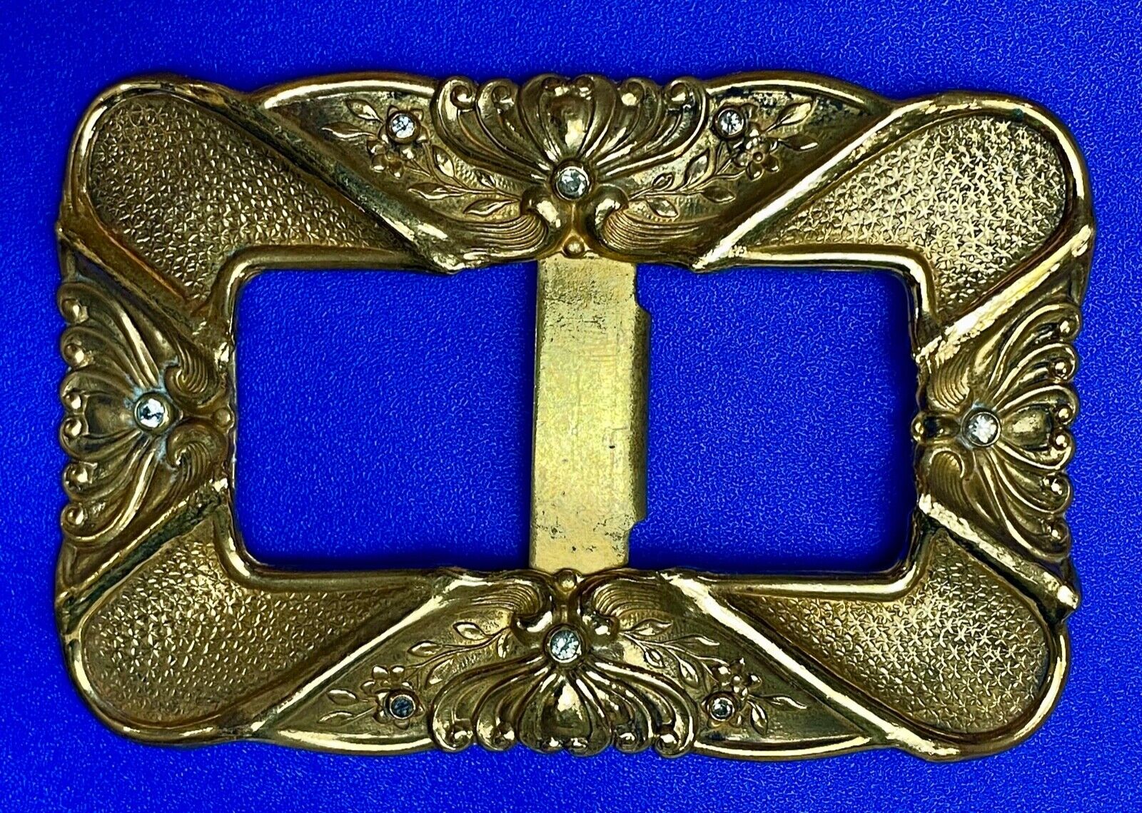 Antique Signed F.N. & Co Fishel Nessler Scarf Belt Slide buckle - AMAZING detail