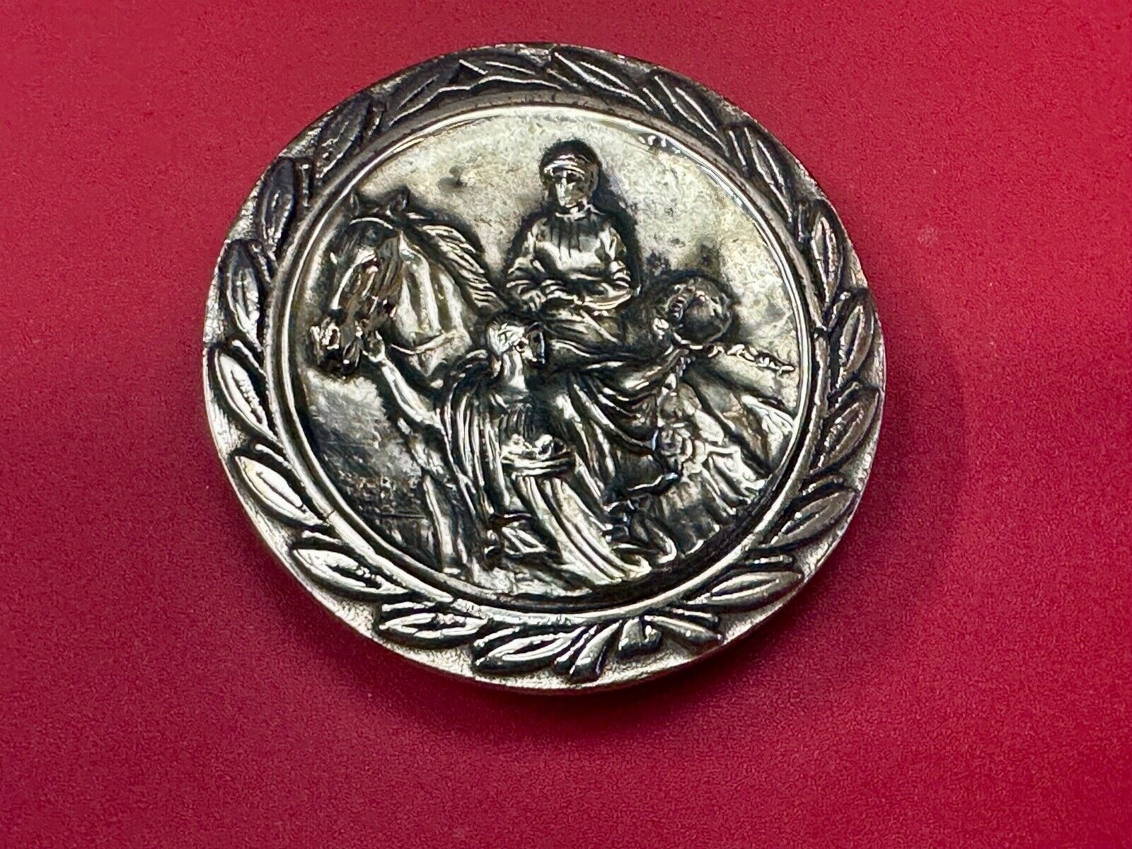 Unique Horse & polo Rider Dress Belt Buckle - Vintage 70s Baron Brass Taiwan
