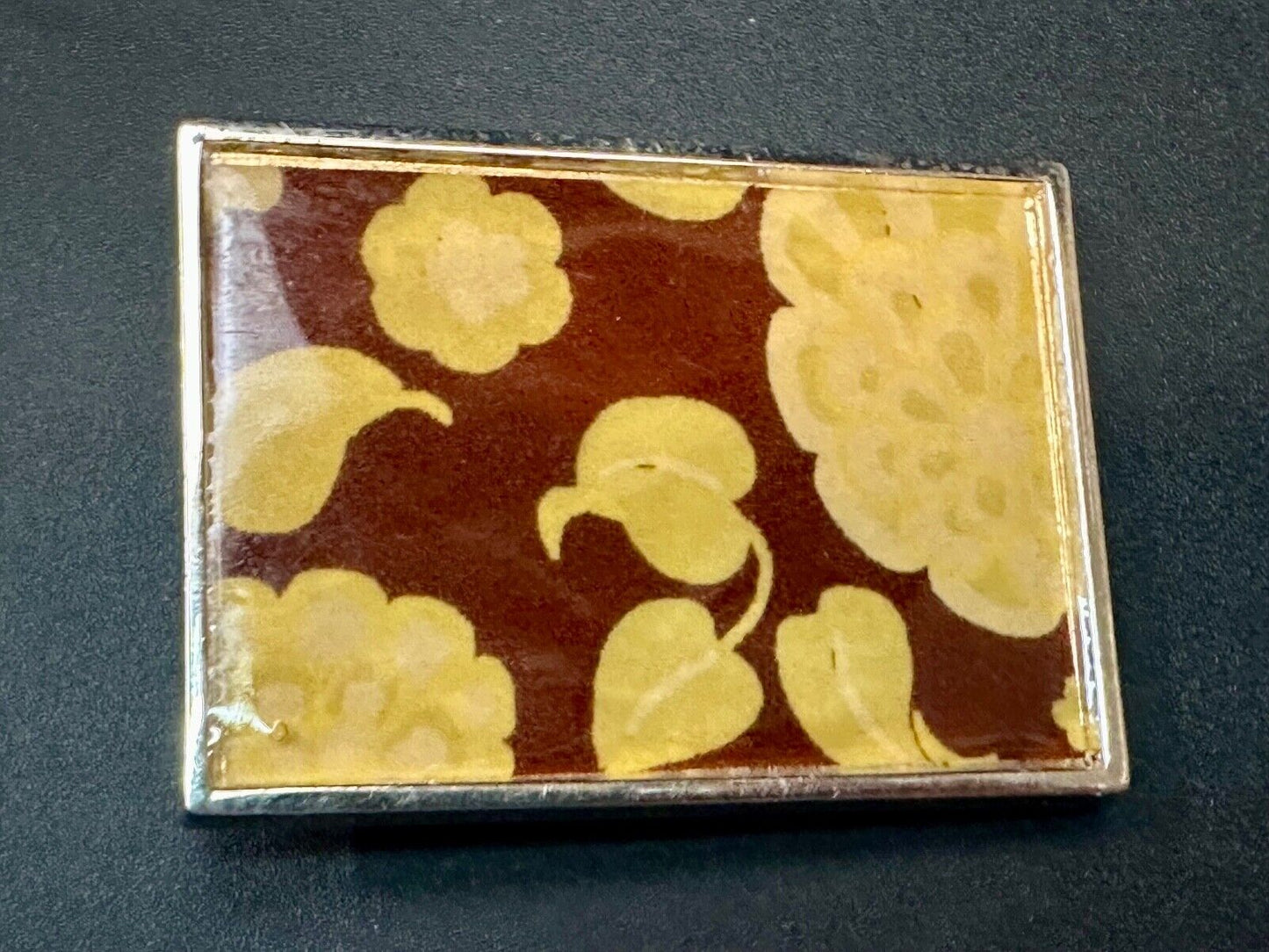 Abstract Fall Leaf Theme, What I call Wallpaper pattern Vintage Belt Buckle