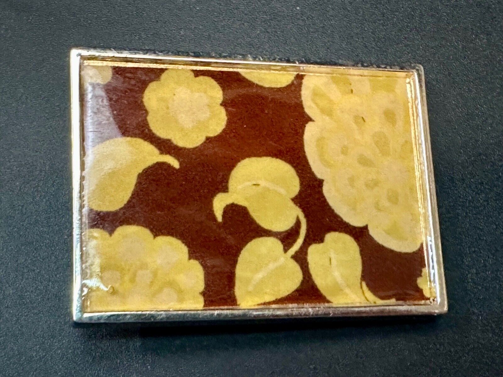 Abstract Fall Leaf Theme, What I call Wallpaper pattern Vintage Belt Buckle