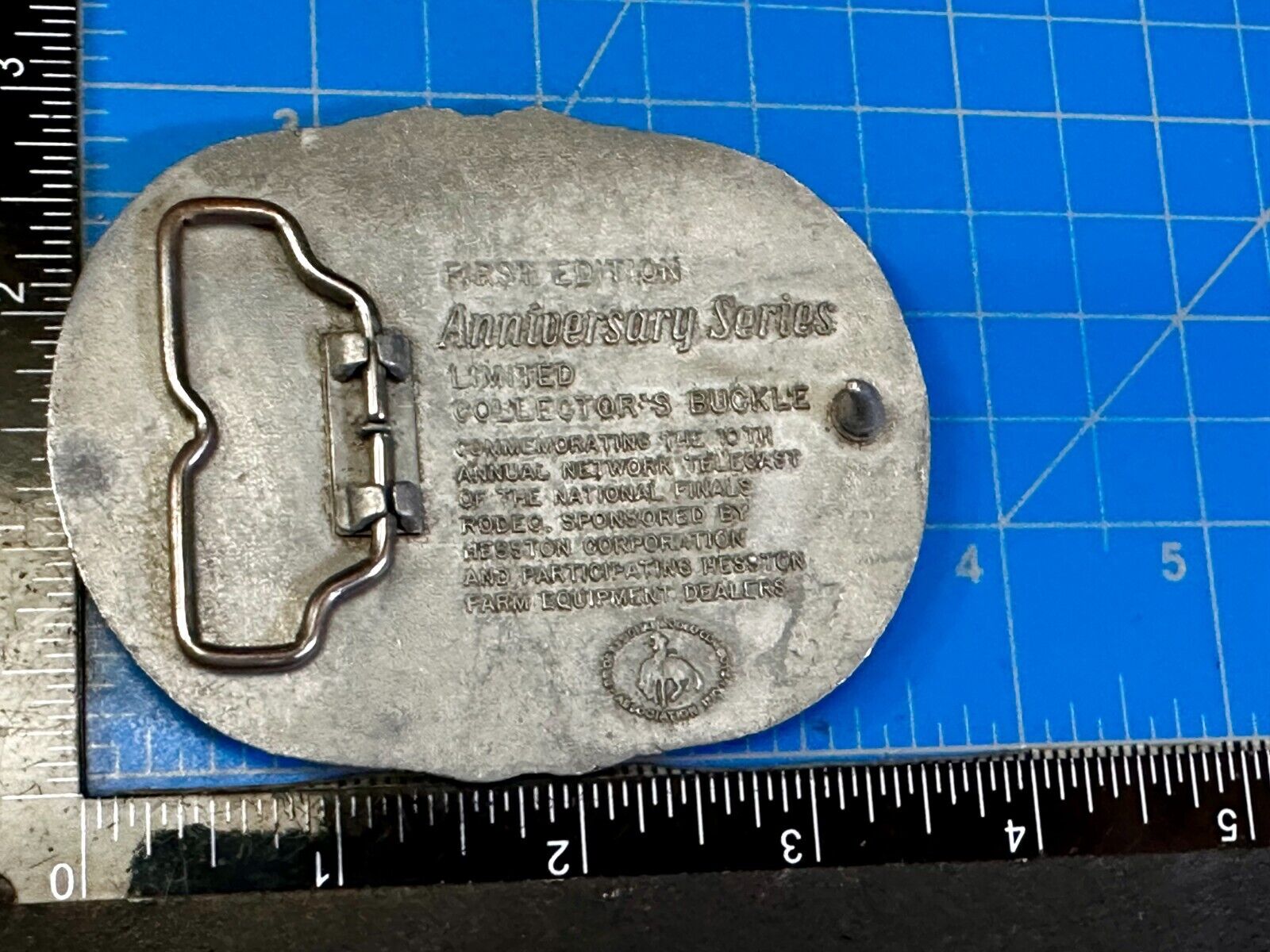 25 Year Anniversary Hesston NFR National Finals Rodeo Cowboys Belt Buckle
