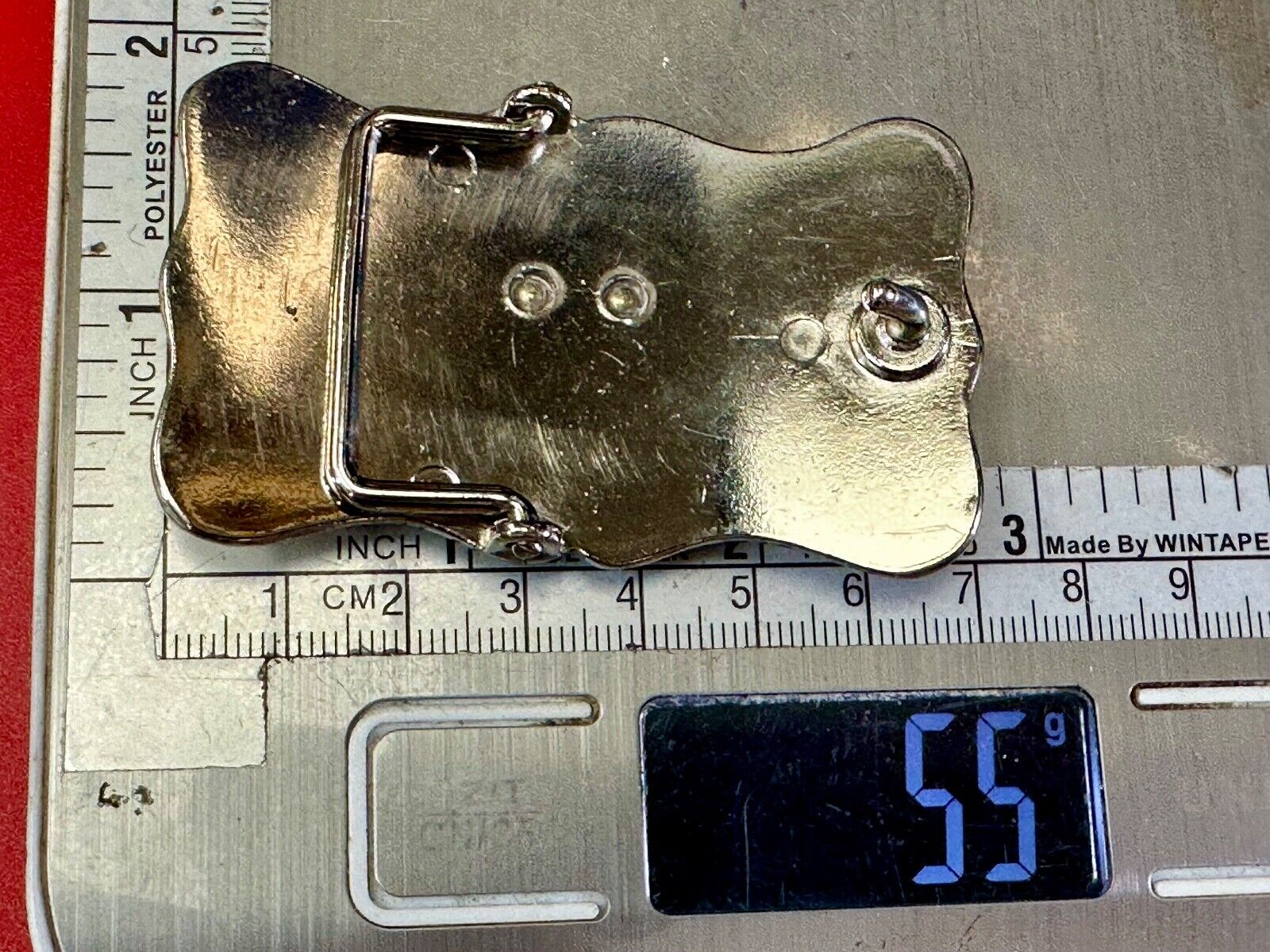 Vintage Cowboy Saddle Bronc western two tone ornate flower swirl belt buckle