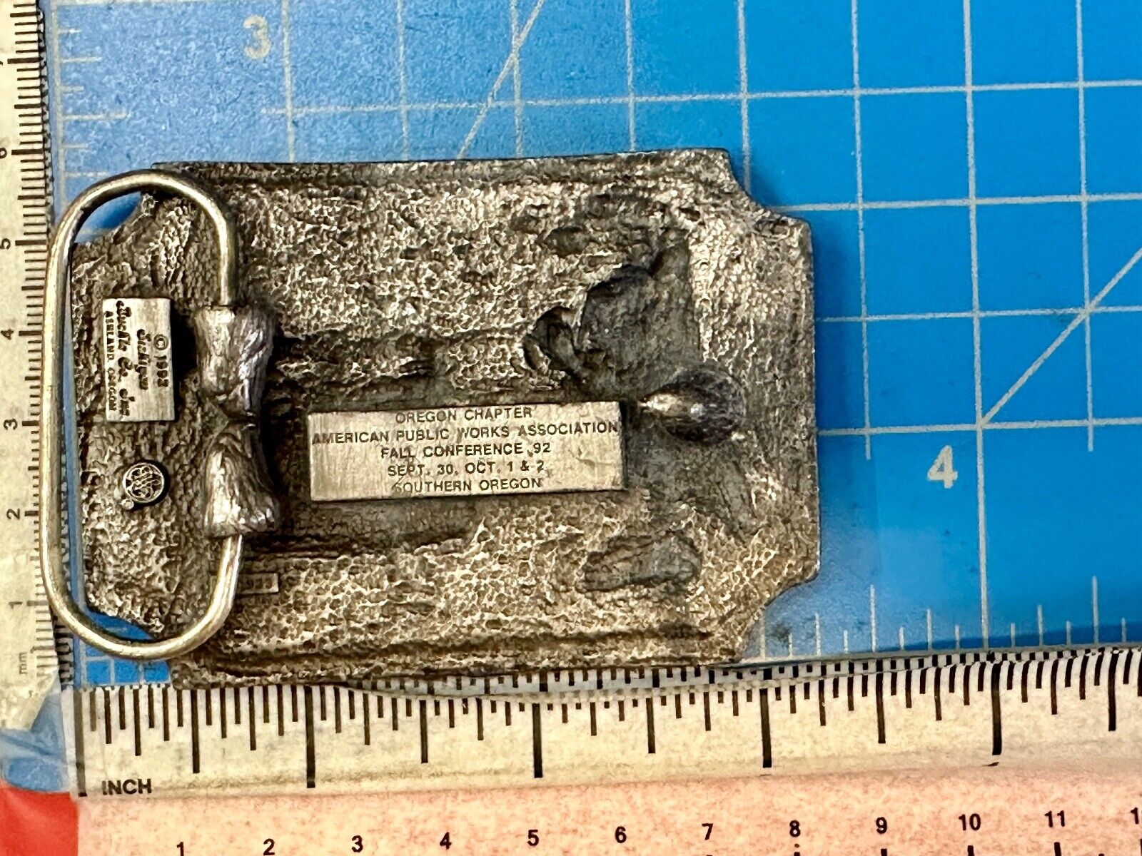 APWA Oregon chapter American Public Works Association Conference belt buckle