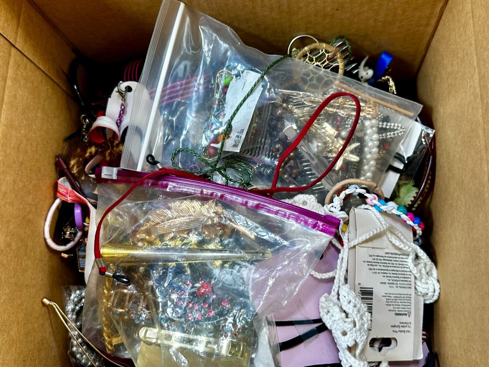 Almost 13 pounds of Hair Accessories -  Resale Bulk Lot, Junk Drawer Grab Bag