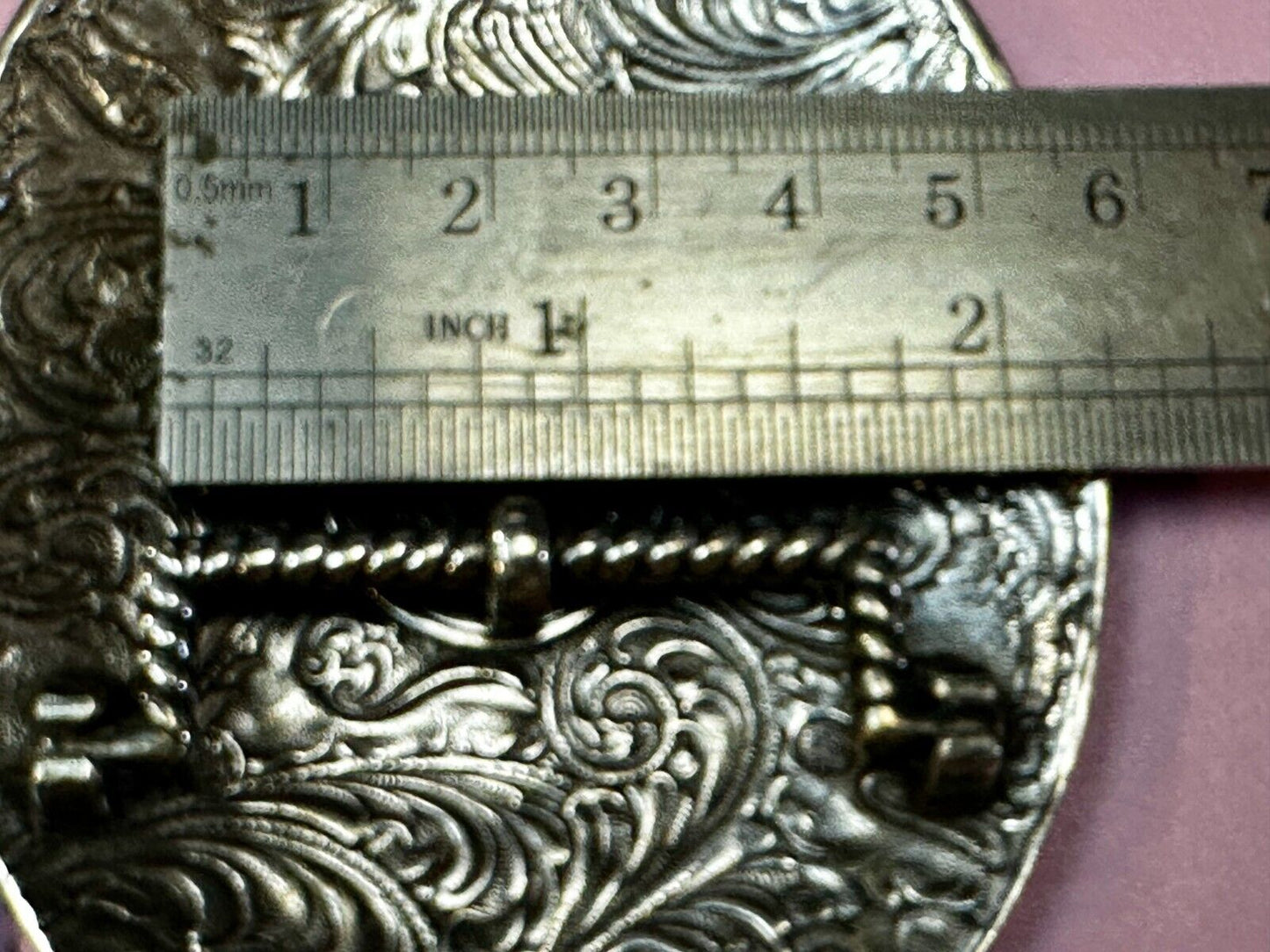 Abstract Rodeo Bull Cow Steer Ornate Two Tone Western Belt Buckle by Crumrine
