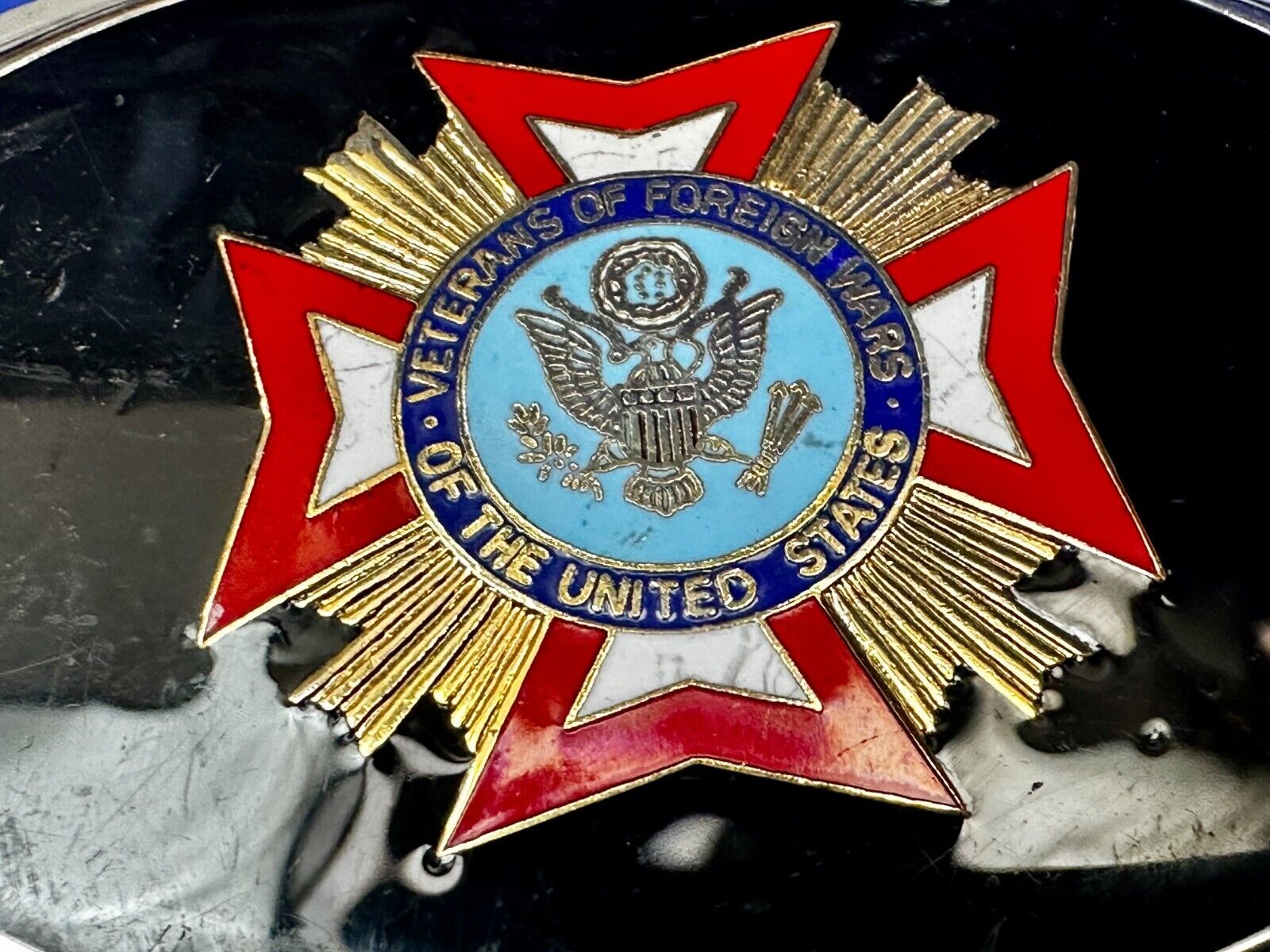 Veterans Of Foreign Wars Of The United States America Life Member Belt Buckle