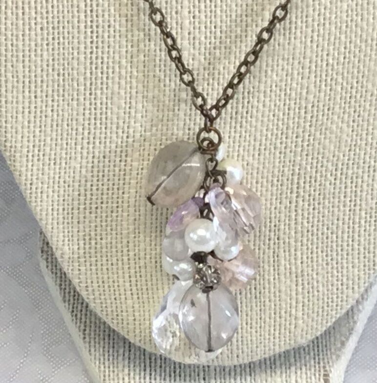 AEO huge cluster crystal? CHUNKY large necklace 