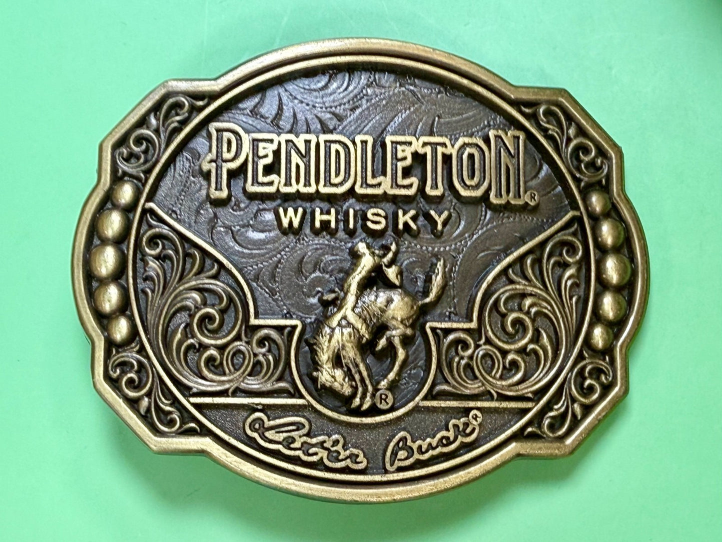 2024 Pendleton Whiskey Let'er Buck Rodeo Cowboy Montana Silversmiths Belt Buckle