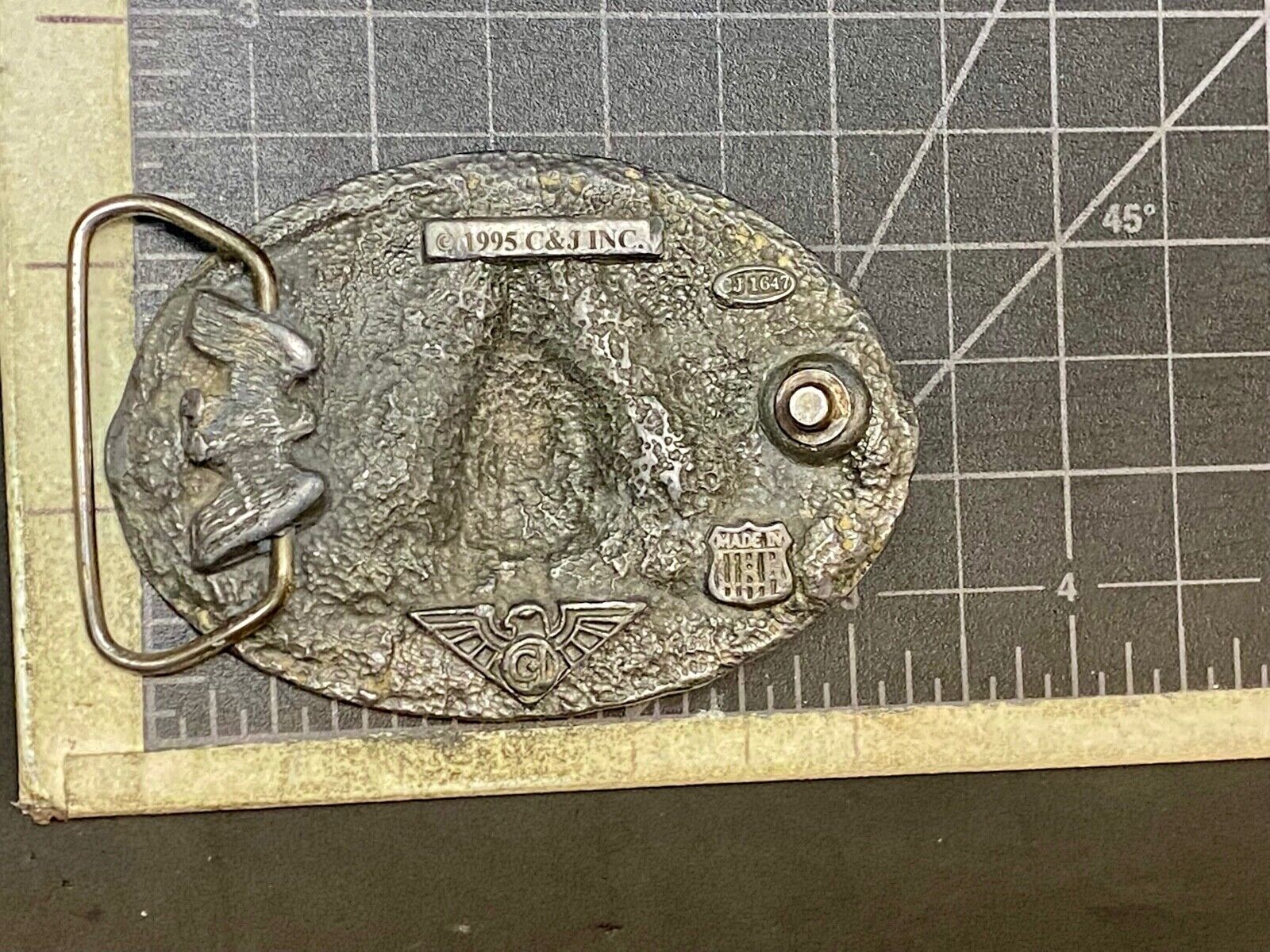 Americas Fireman Fire Department C+J Vintage Commemorative Belt Buckle