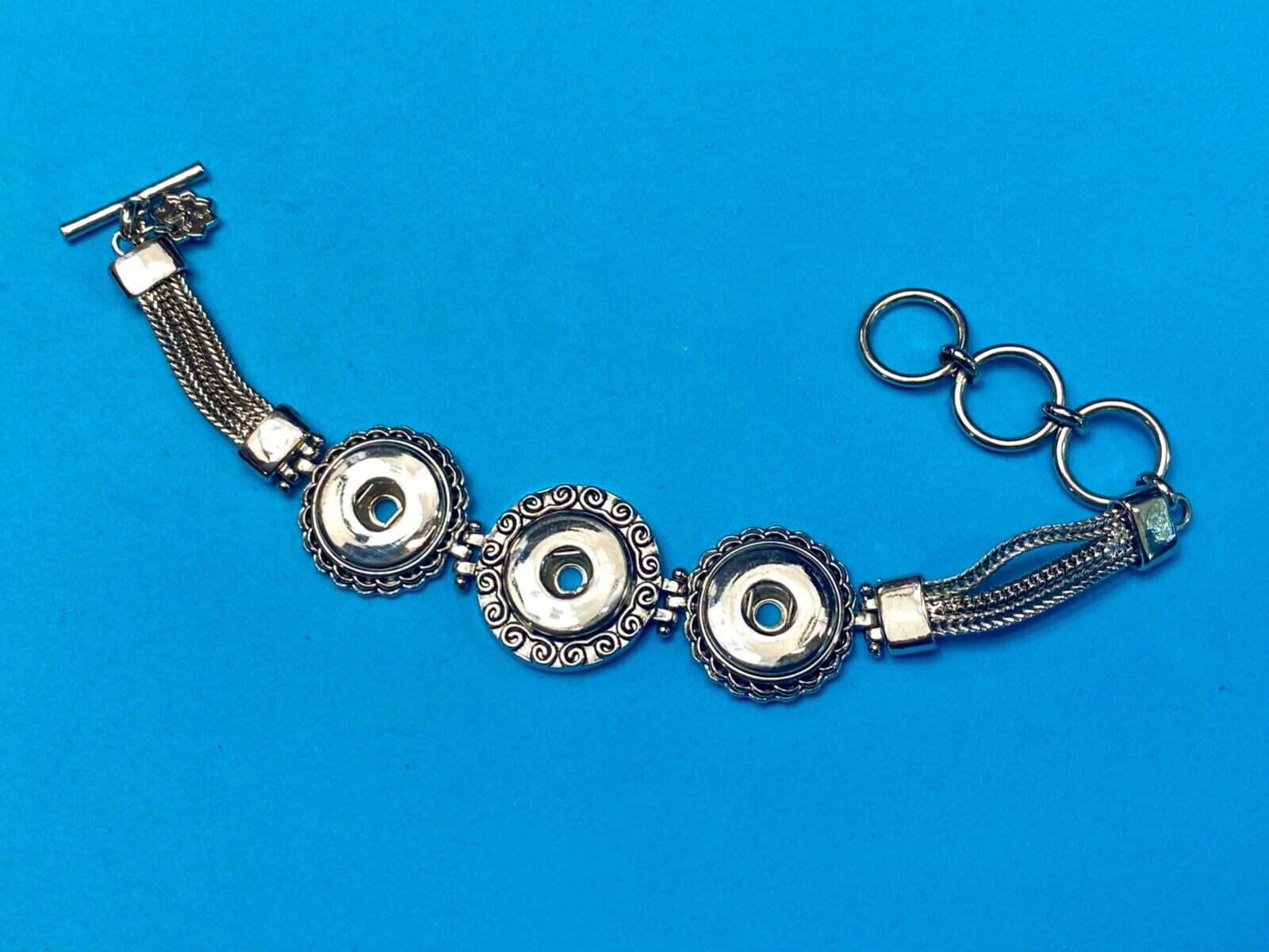 Three Space bracelet  for Original for 18mm Magnolia And Vine Snaps