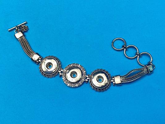 Three Space bracelet  for Original for 18mm Magnolia And Vine Snaps