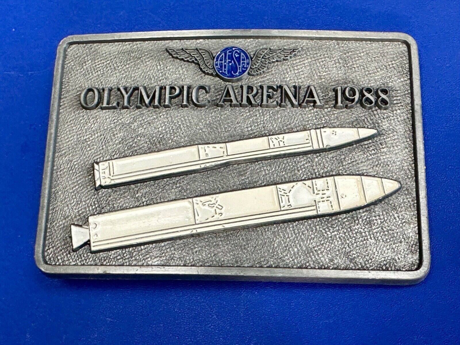 AFSA  Air Force Sergeants Association ROCKETS OLYMPIC ARENA 1988 Belt Buckle