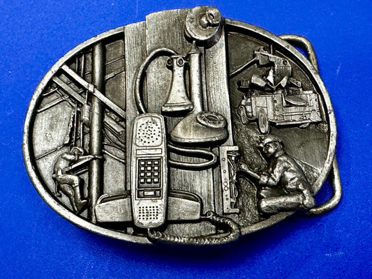 Telephone Lineman Line Electrical Worker Commemorative 1988 Siskiyou Belt Buckle