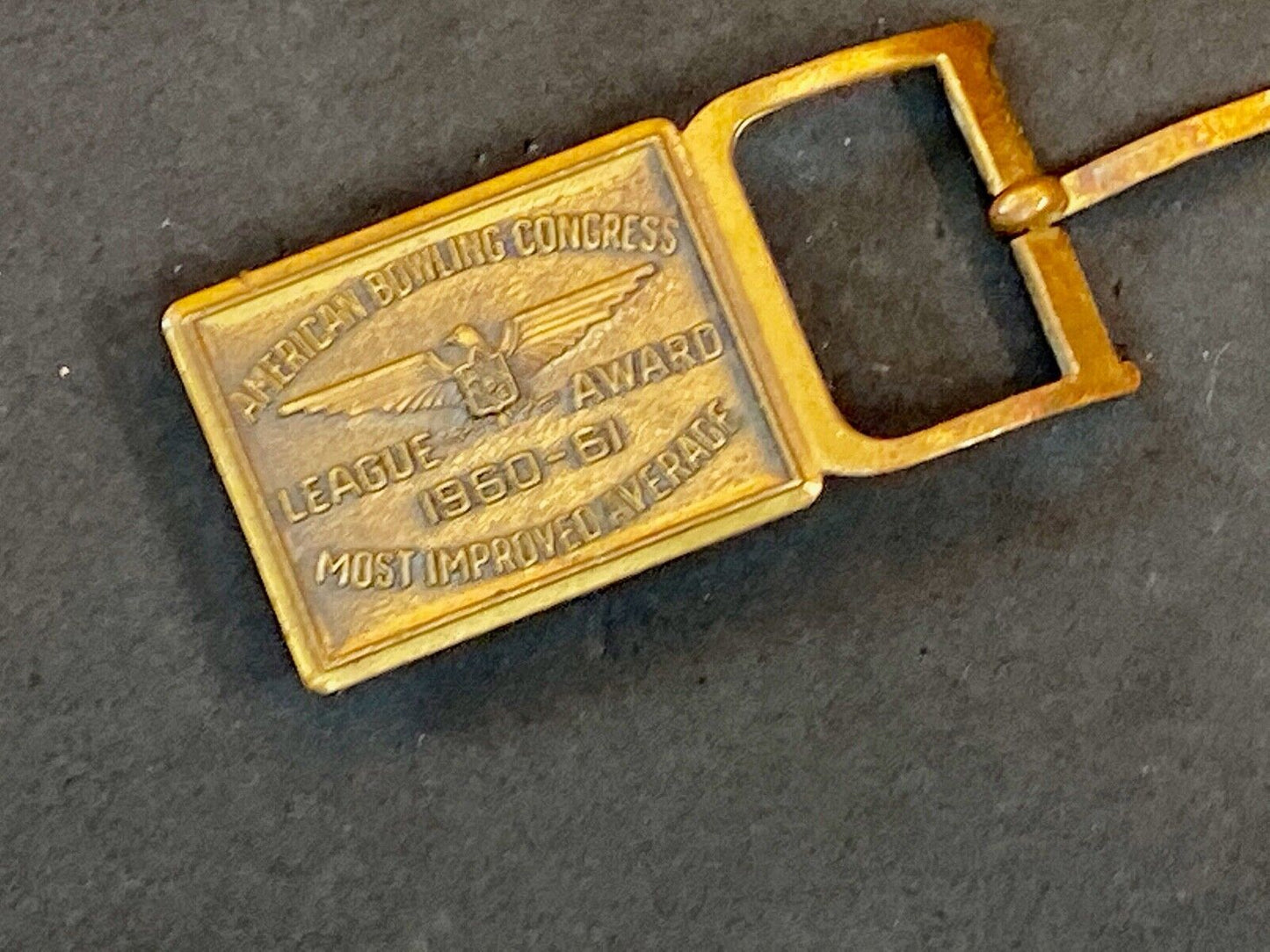 Abc American Bowling Congress  Most Improved Award Belt Buckle 1960 - 61 