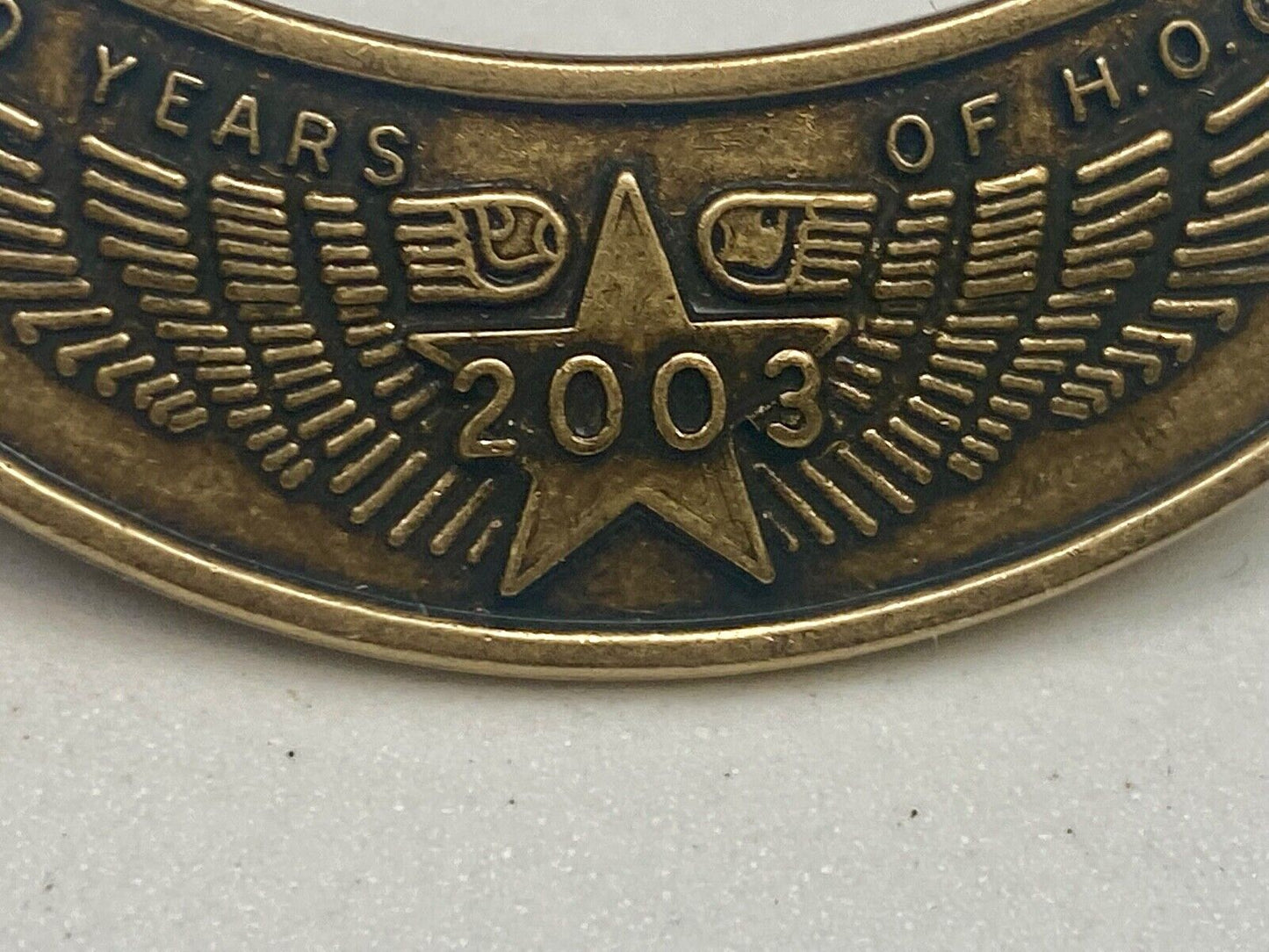 20 Year Hog Harley Davidson Owners Group Jacket Vest Lapel Pin 2003
