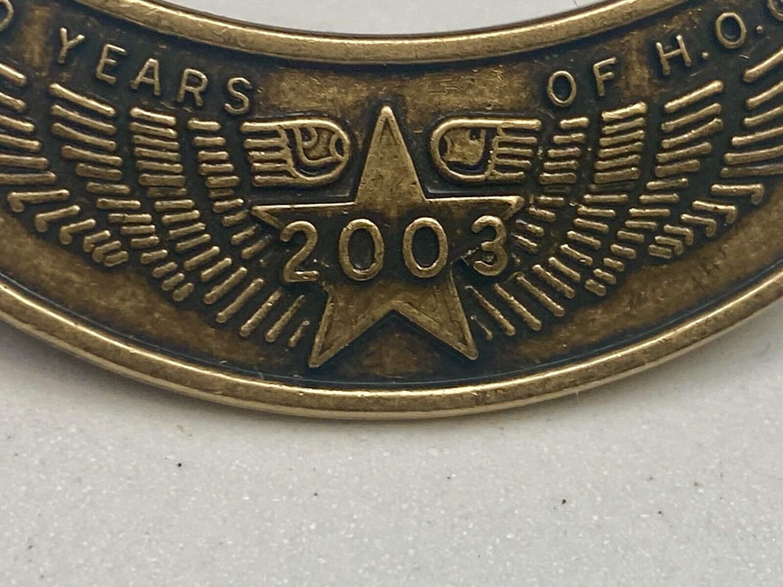 20 Year Hog Harley Davidson Owners Group Jacket Vest Lapel Pin 2003