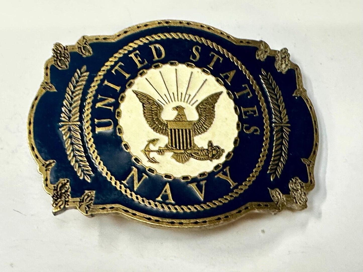 United States Navy Eagle Seal Vintage 1999 Commemorative Belt Buckle B.B. INC