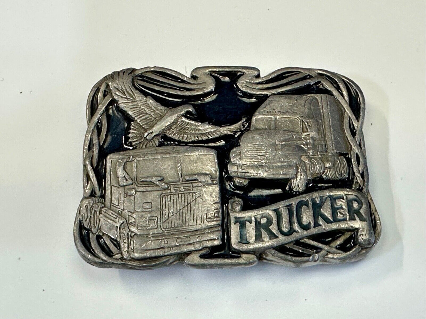 Trucker - Vintage Semi Driver Masterpiece collection belt buckle - of America!