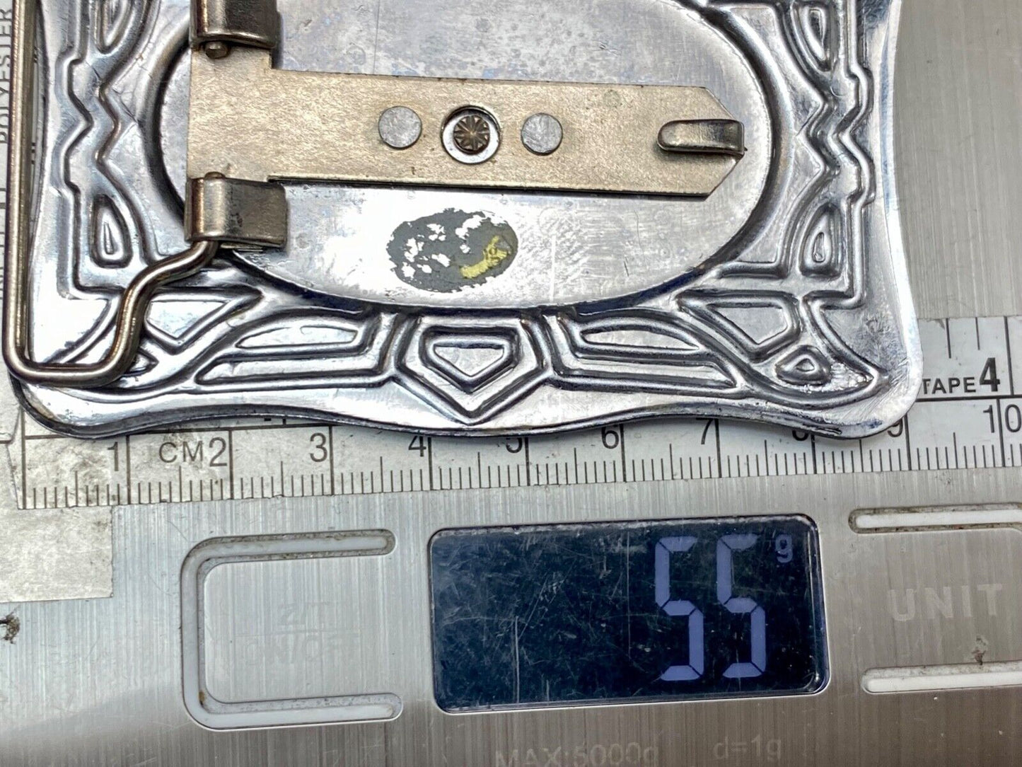 Vintage HORSE in saddle western rodeo cowboys belt buckle