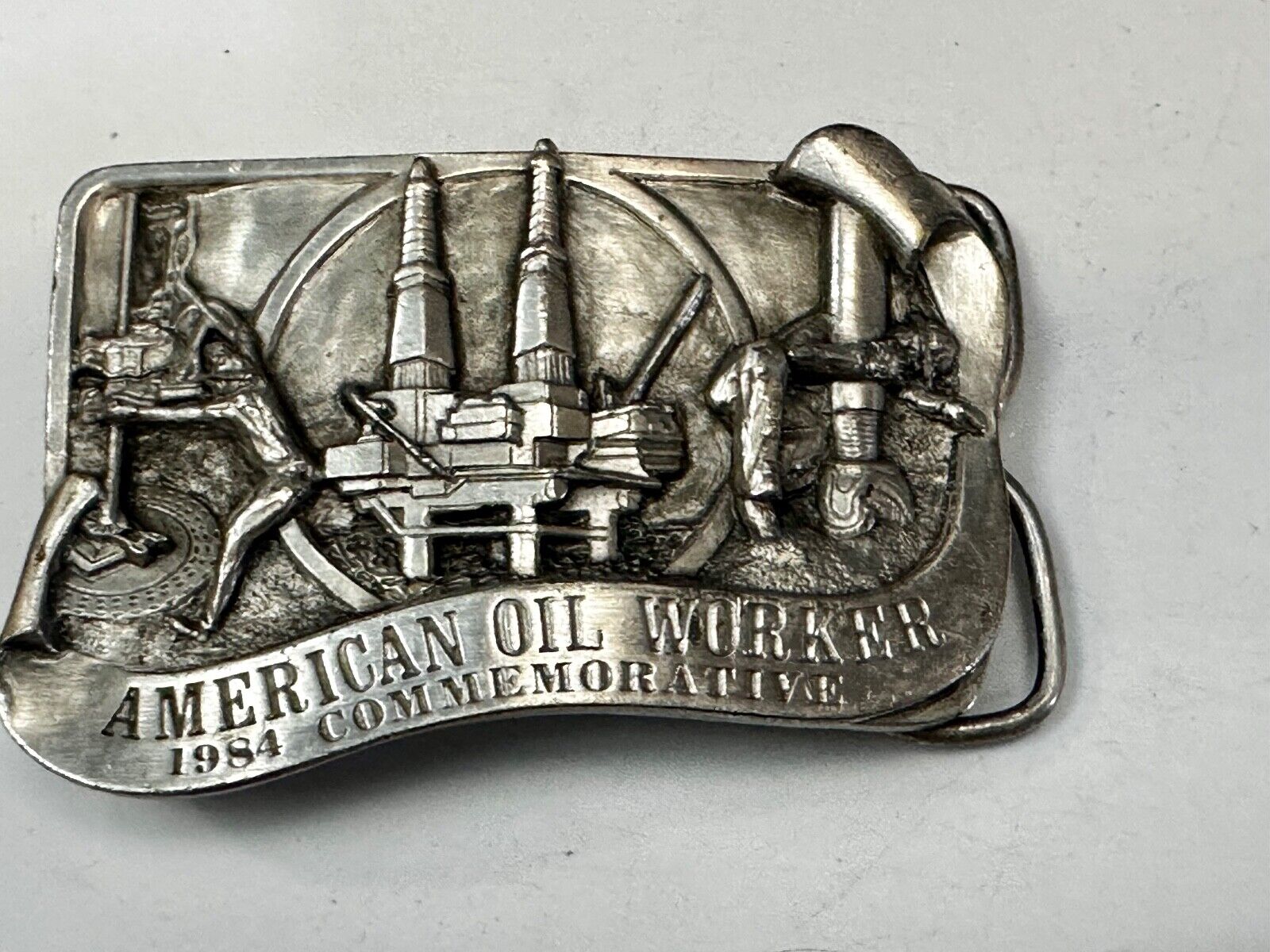 American Oil Worker 1984 Commemorative Arroyo Grande Belt Buckle