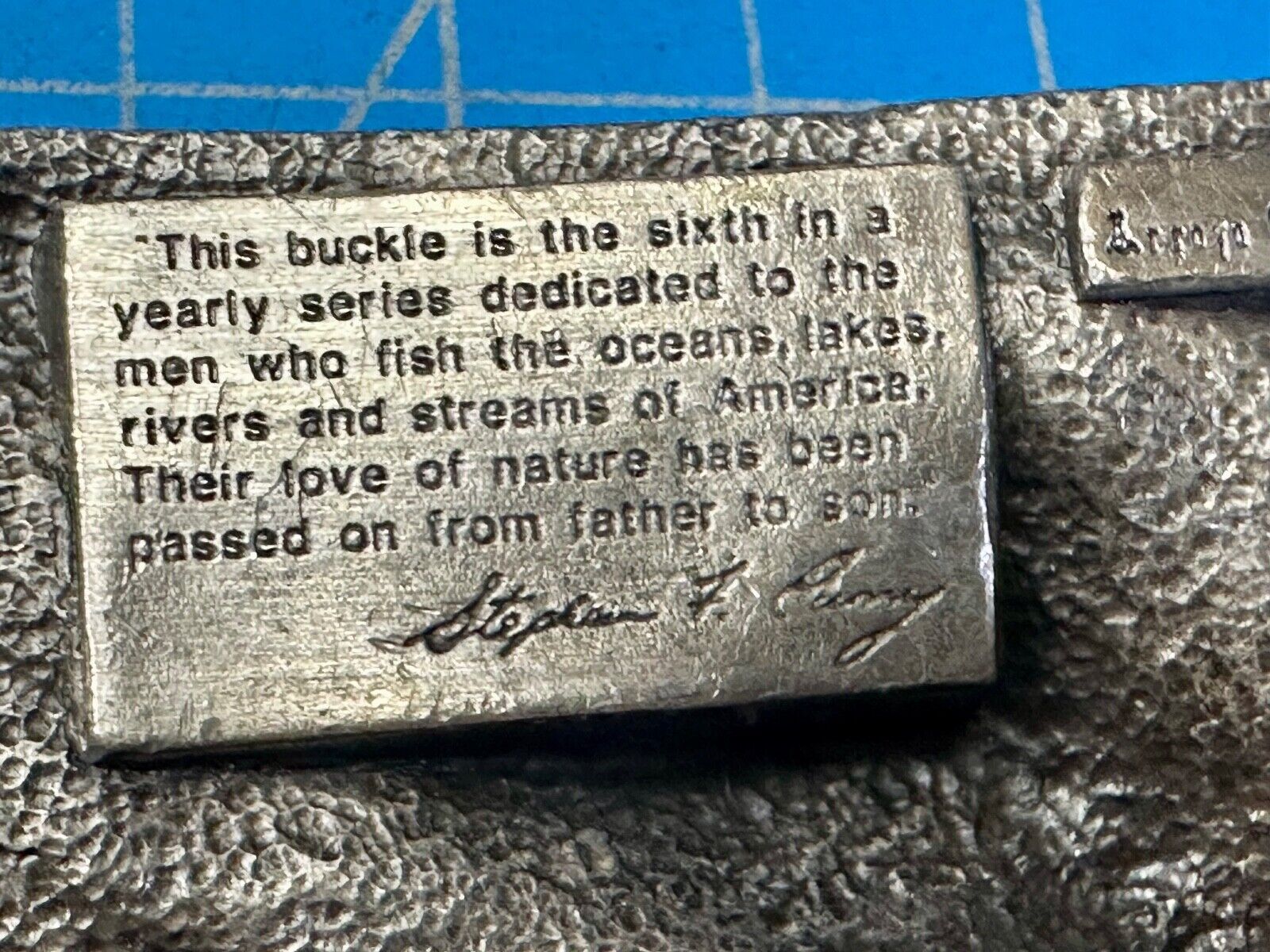American Fisherman Vintage 1987 Commemorative Arroyo Grande Belt Buckle