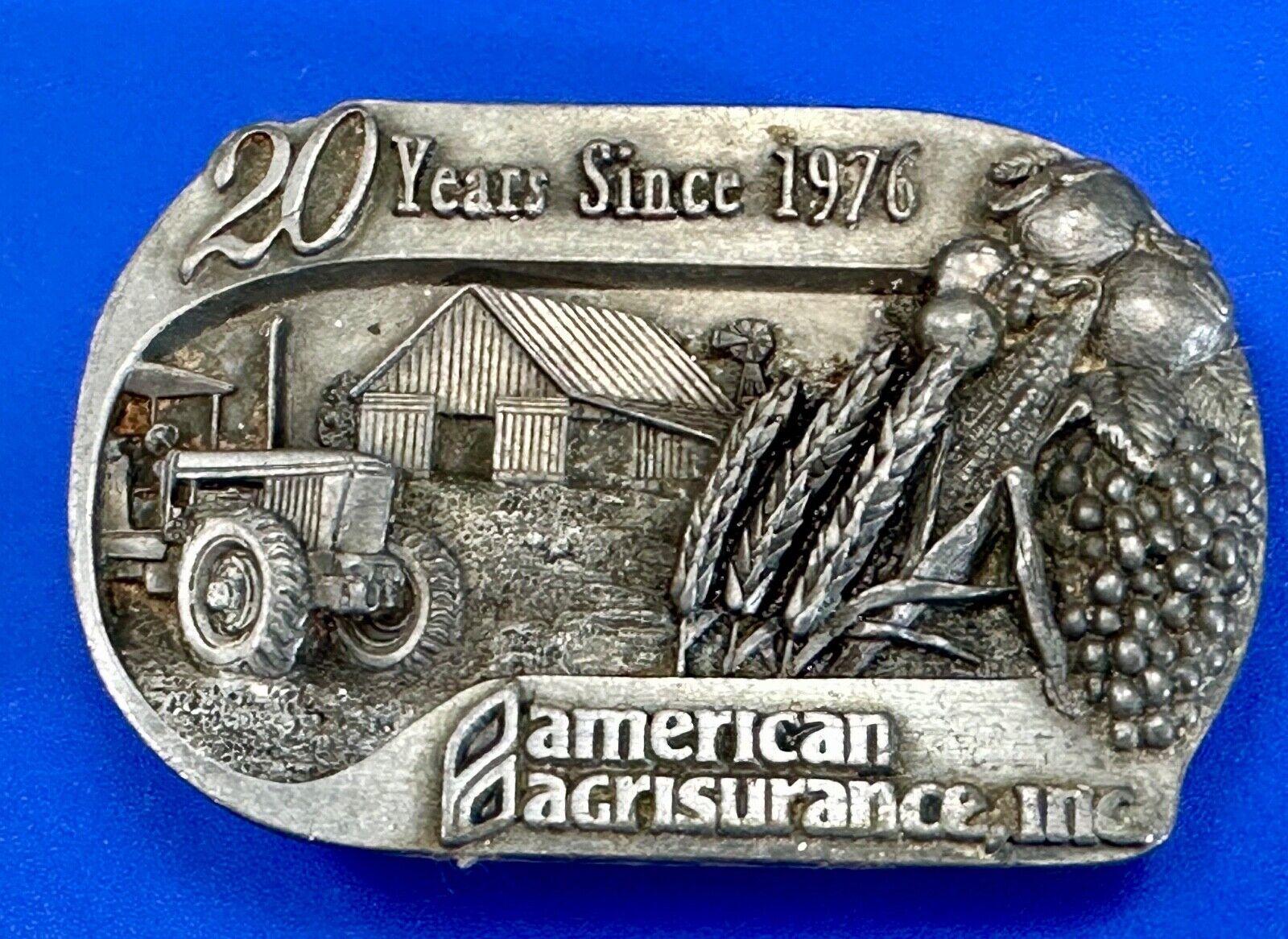 American Agrisurance Inc Farmers Insurance company 20 year 1976 96 belt buckle