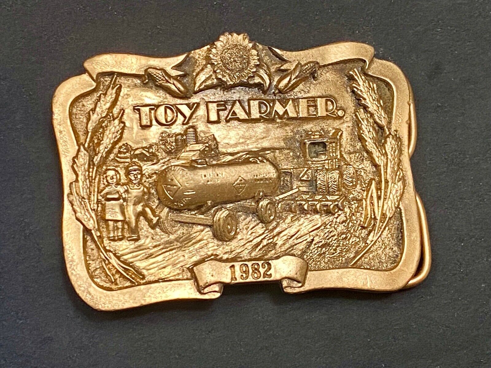 Vintage 1982 Toy Farmer Belt Buckle In Wonderful Condition