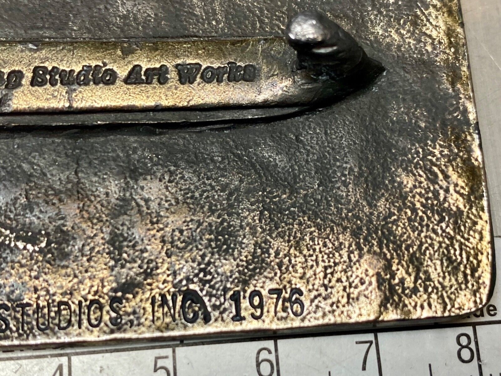 50 years, Farm Service to Agriculture belt buckle by Wyoming Studio Art works