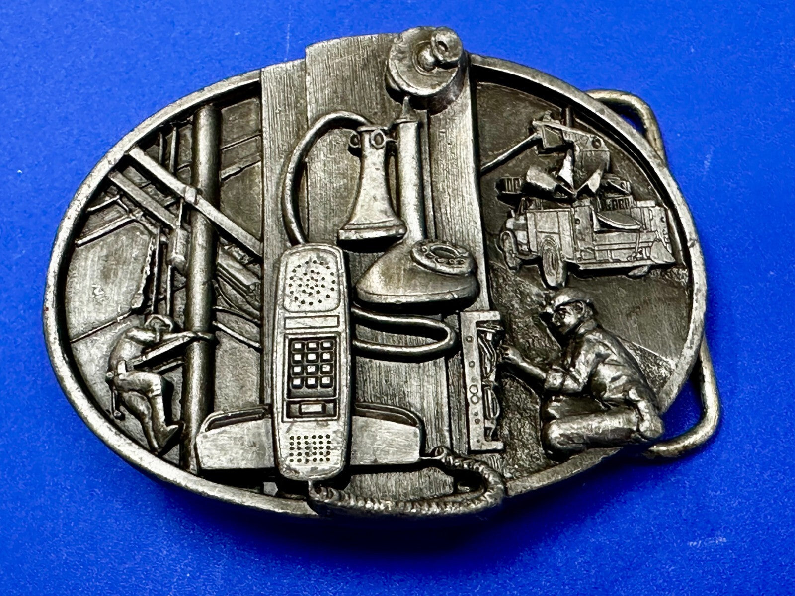 Telephone Lineman Line Electrical Worker Commemorative 1988 Siskiyou Belt Buckle