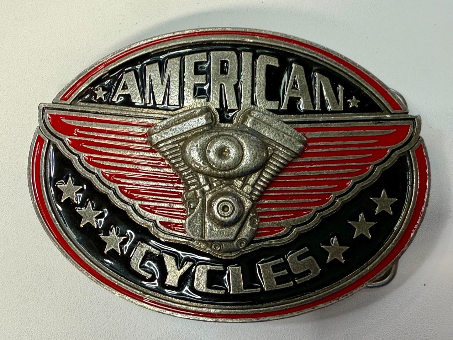 AMERICAN BIKER CYCLES V-Twin Engine Motorcycle Wings EJC 2004 Belt Buckle