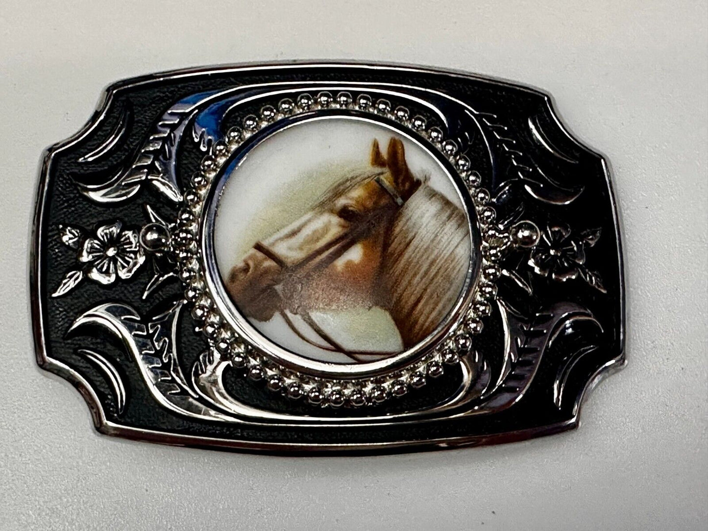 Horse Head Picture Belt Buckle - or blank for your dollar coin or 39mm stone!