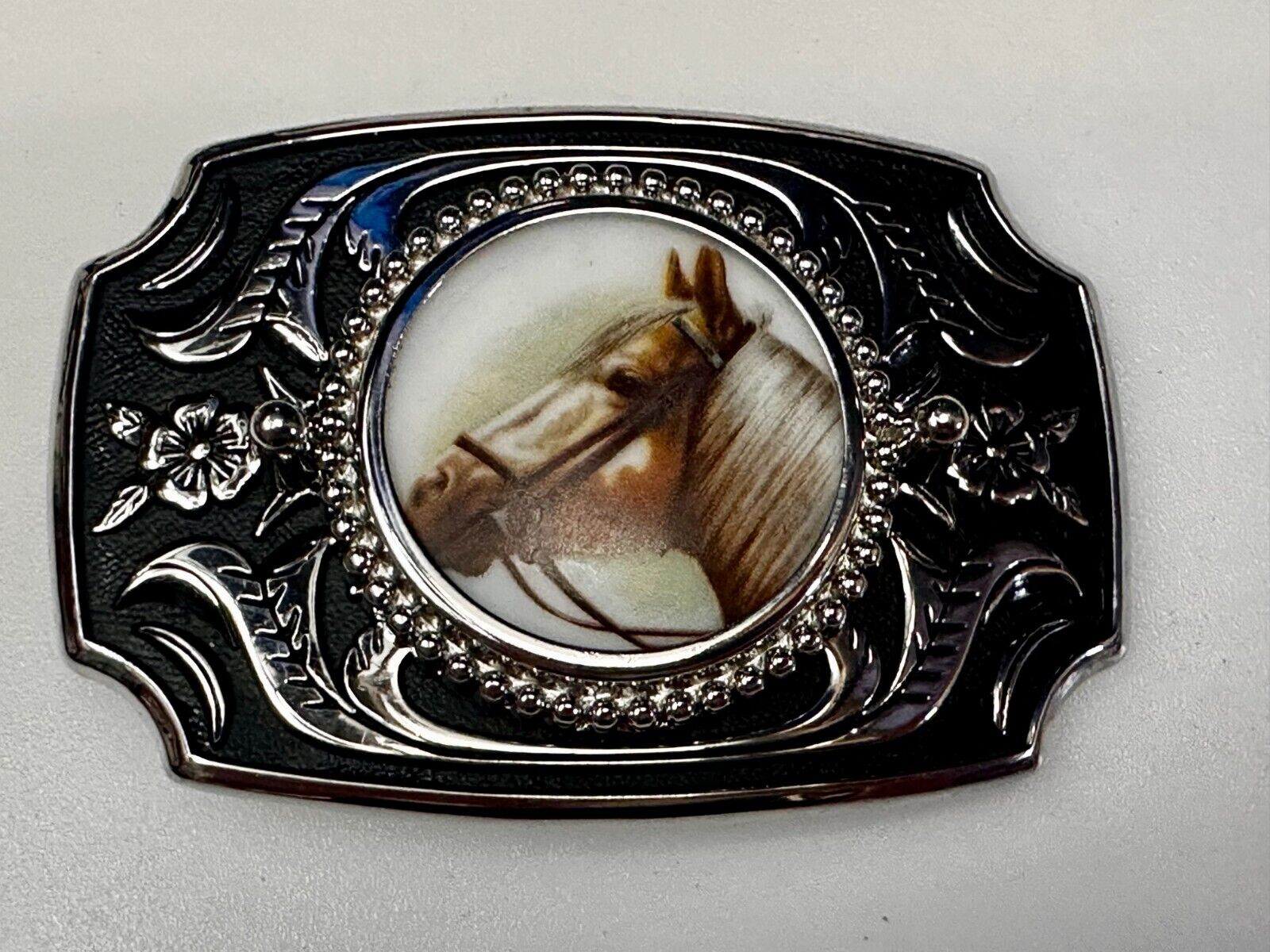 Horse Head Picture Belt Buckle - or blank for your dollar coin or 39mm stone!