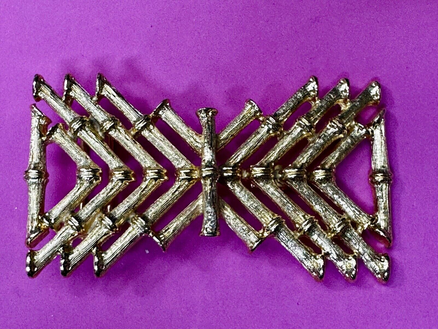 Abstract Bamboo Stick Design Large Vintage Belt Slide Buckle by Mimi Di N