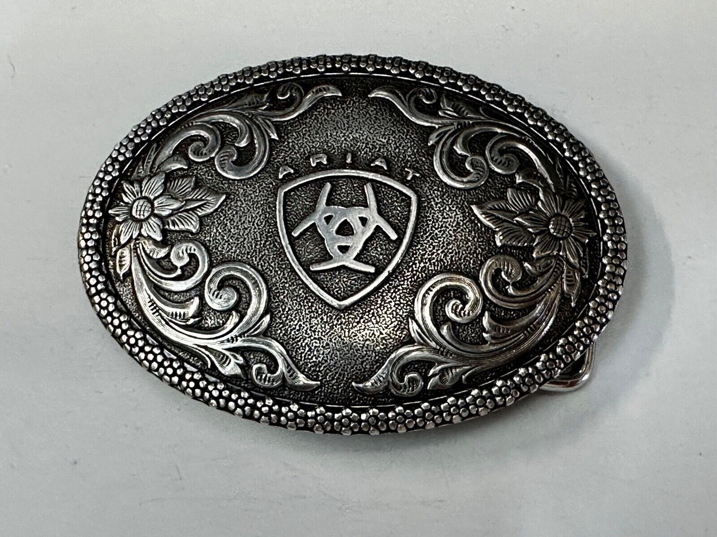 Ariat - Western flower swirl design oval replacement belt buckle